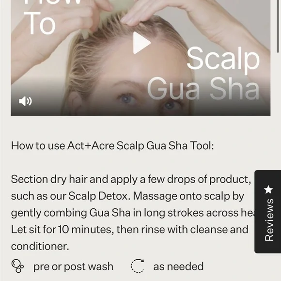 ACT + ACRE NEW Gua Sha Scalp Comb Tool Natural Jade - Picture 5 of 9